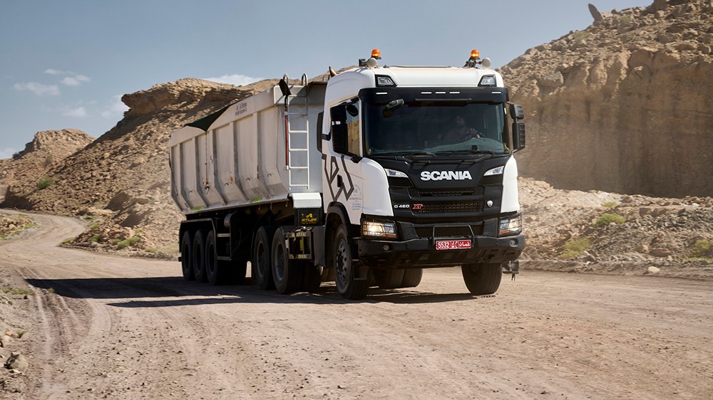 Truck in mining environment white XT G-serie