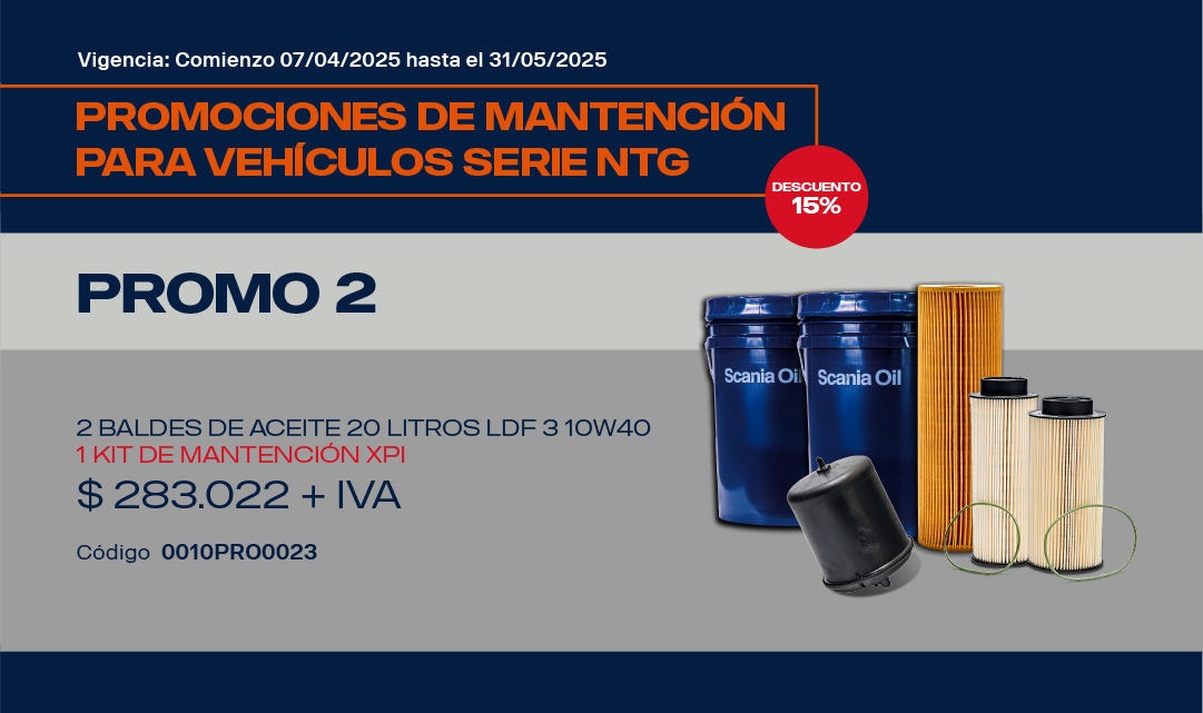 Promo 2 Filtros y Baldes de Aceite