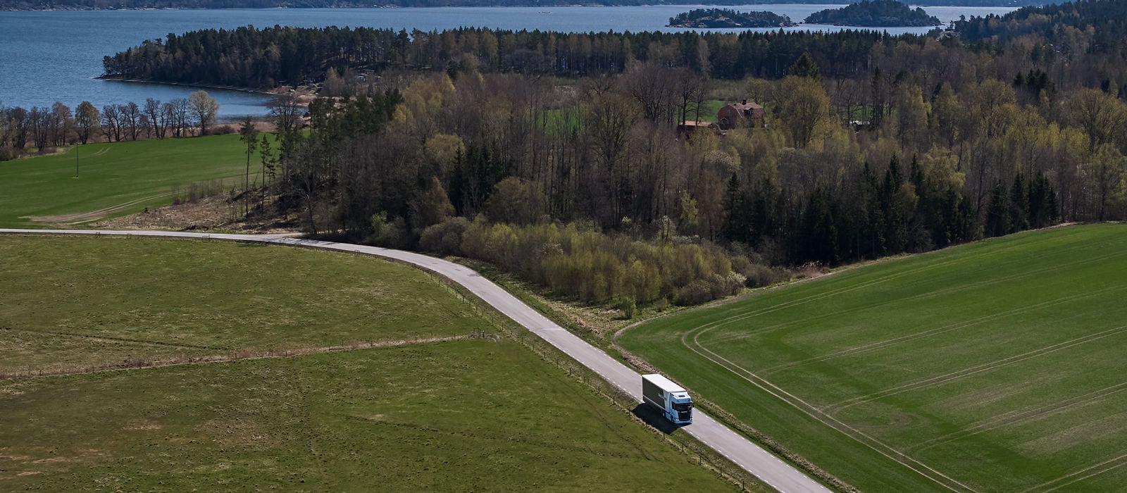 Scania 40 r electric truck on road