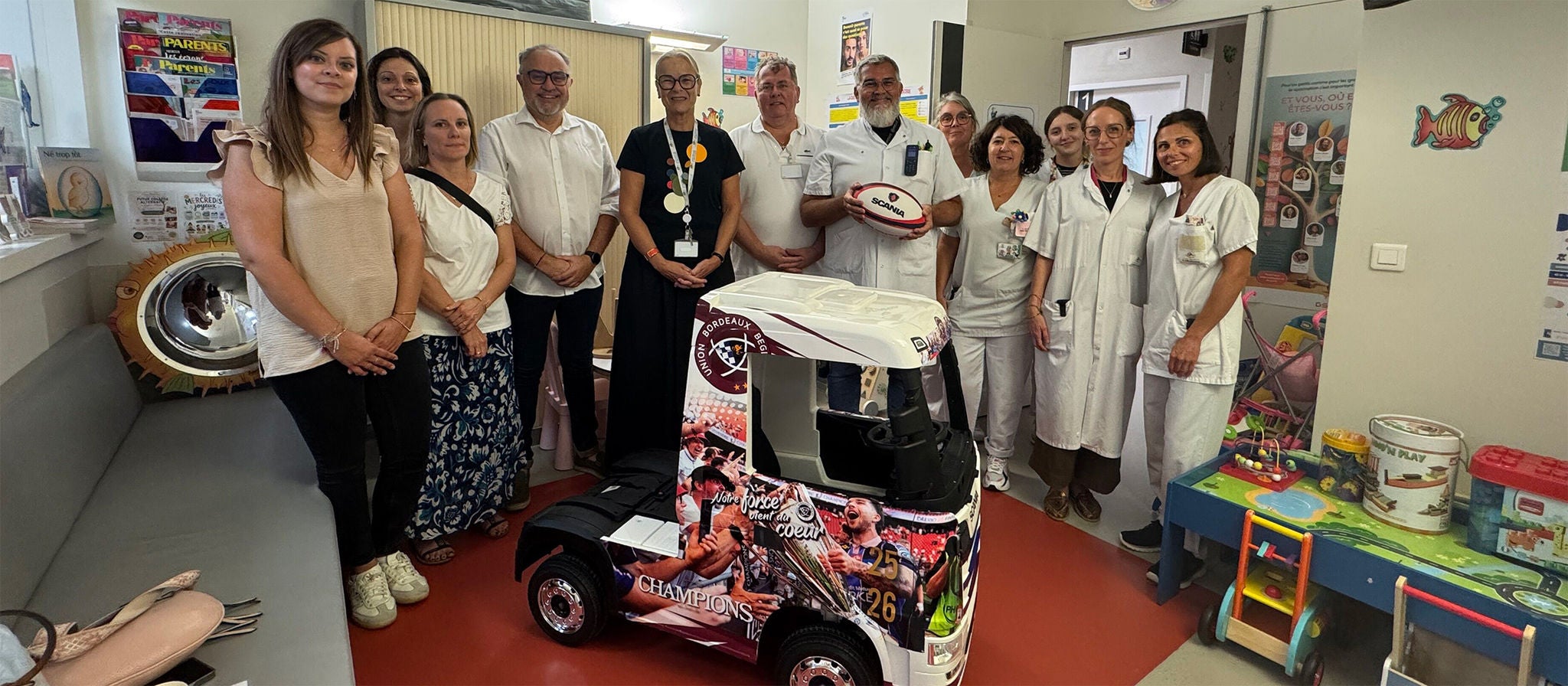 Scania adoucit le quotidien des jeunes patients du Centre hospitalier d’Arcachon