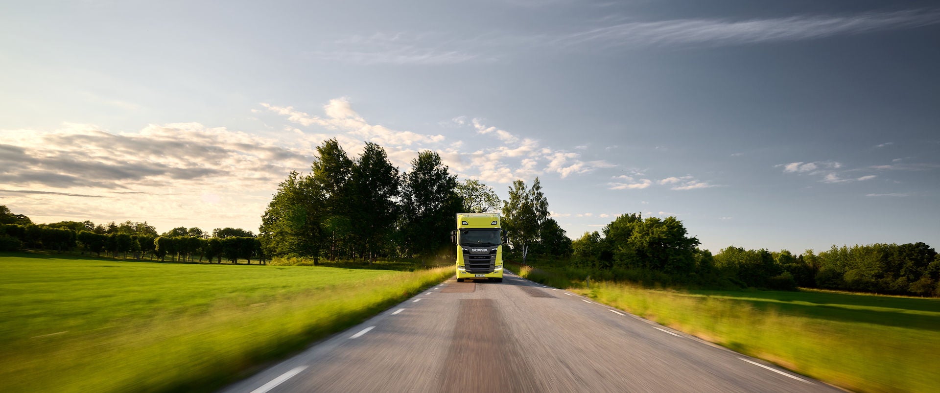 Truck on the road summer