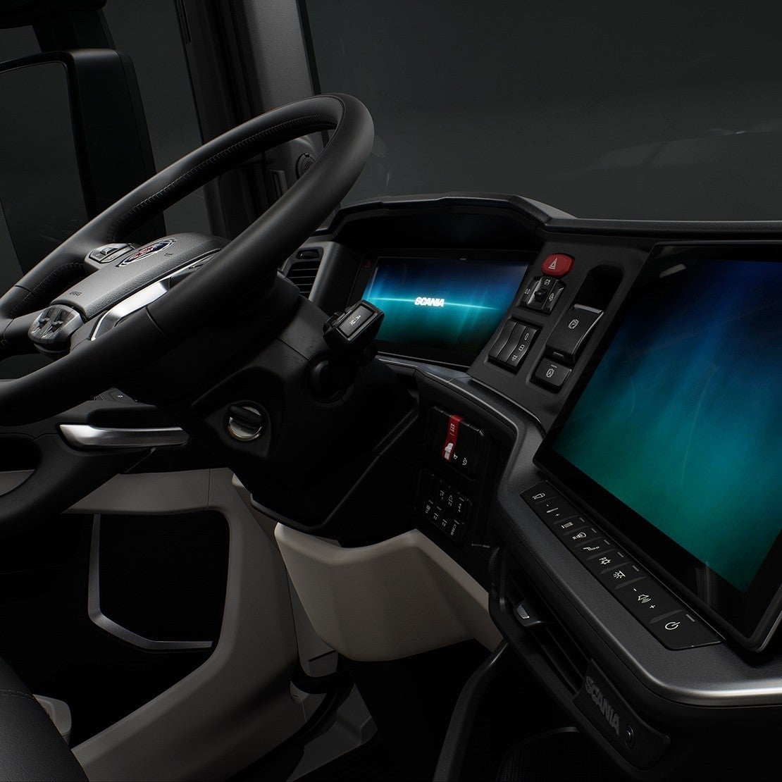 Scania 卡車內部的全景窗