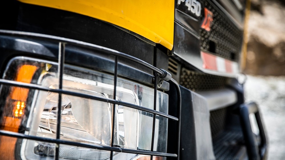 Cab exterior of a Scania P 450 XT