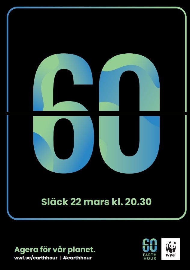 Text "Släck 22 mars kl 20:30"