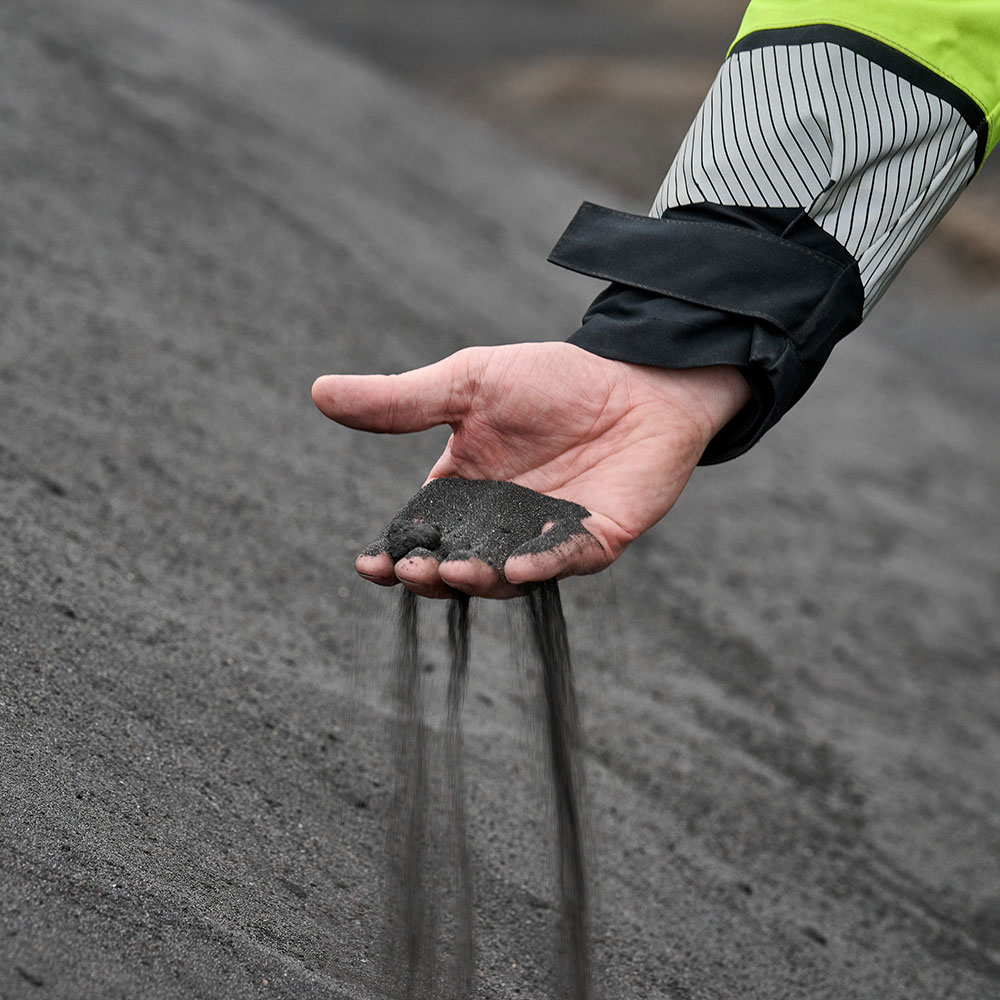 Sand from Scania's foundry