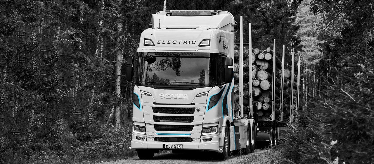 Scania BEV timber truck