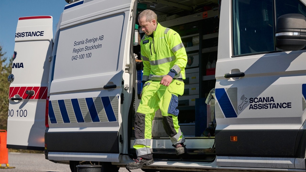 Servicetechniker von Scania Assistance