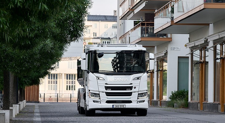 Road Safety Sustainability city truck on the road