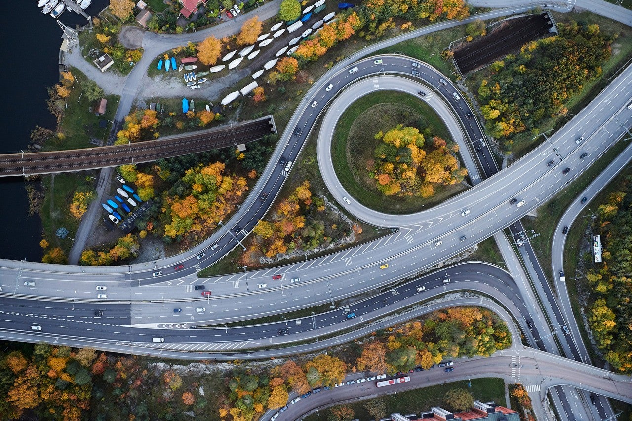 Roads from above