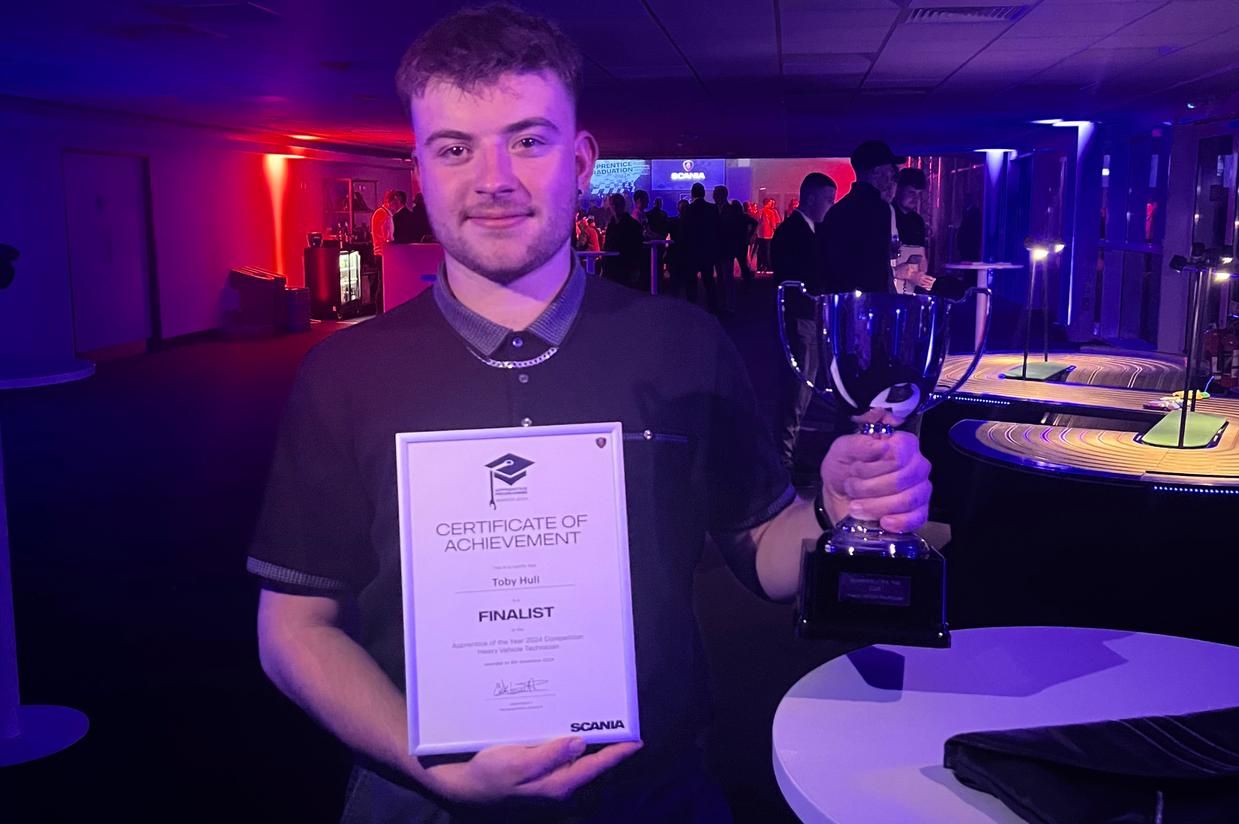 Toby winning Apprentice of the Year