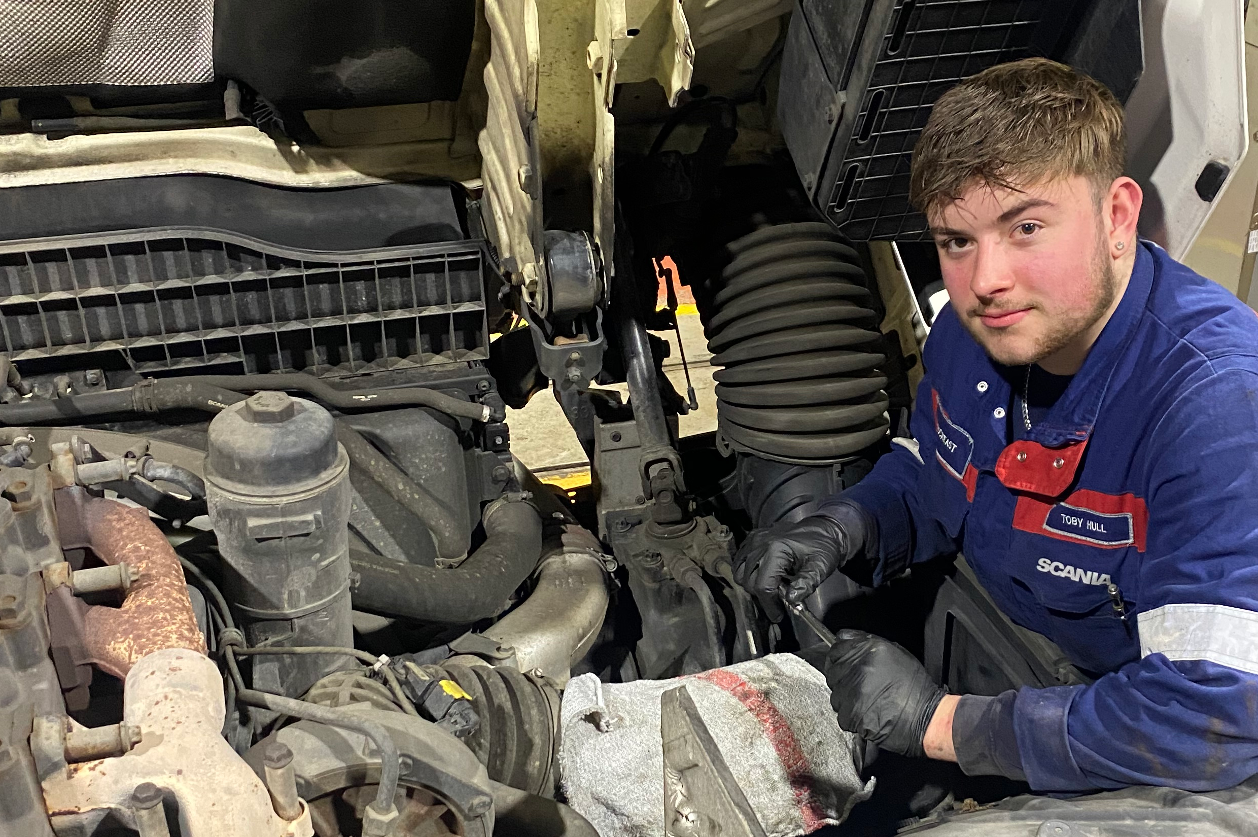 Technician in workshop
