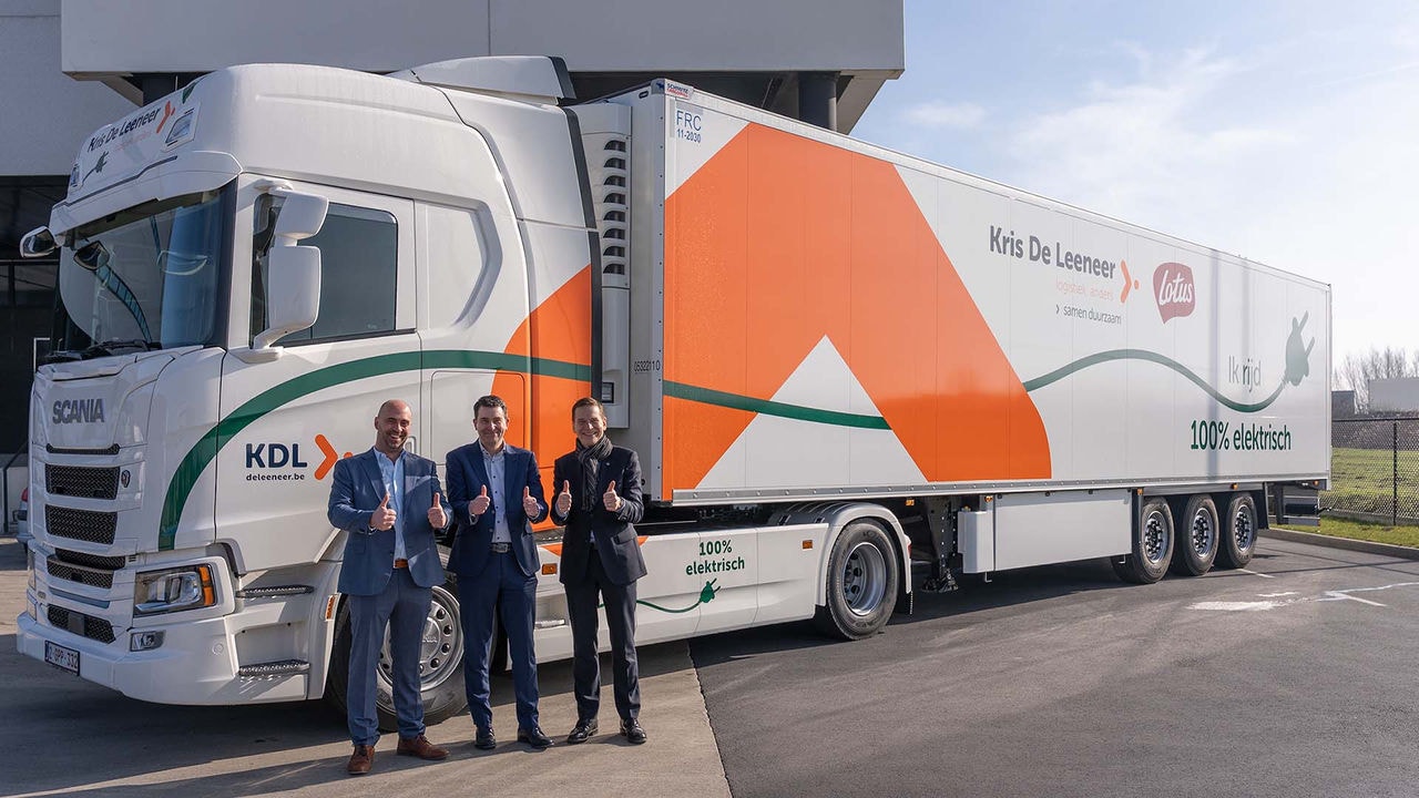 Premier tracteur Scania BEV