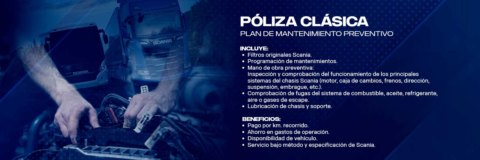 Póliza de mantenimiento Scania