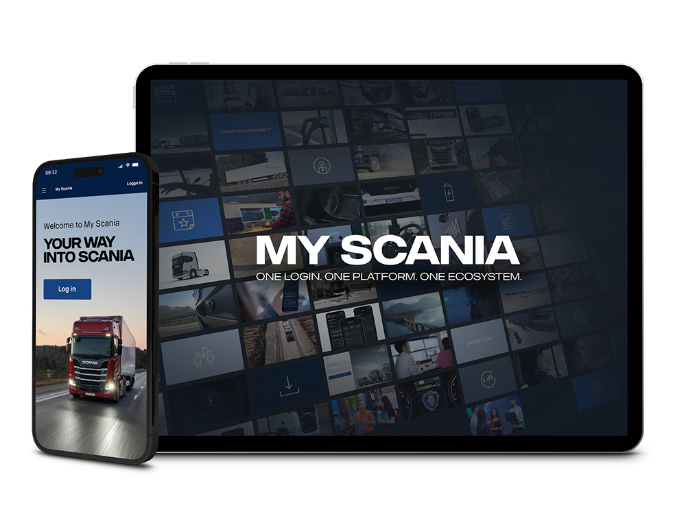 My Scania login screen