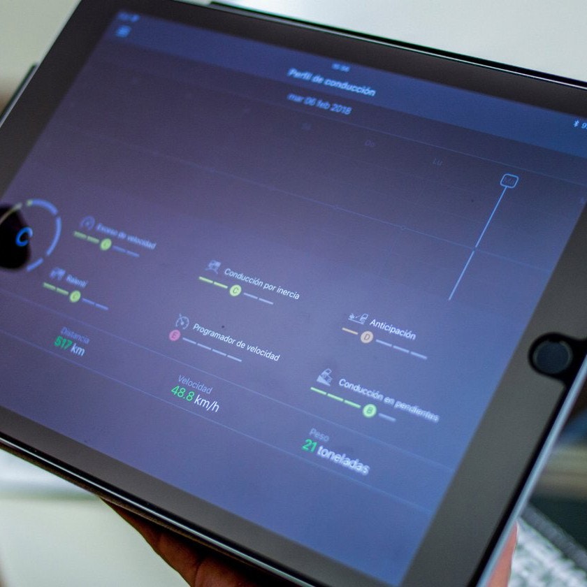 Ipad med Scanias uppkopplade tjänster