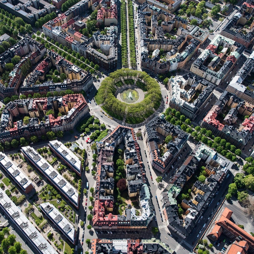 Landschaft aus der Vogelperspektive