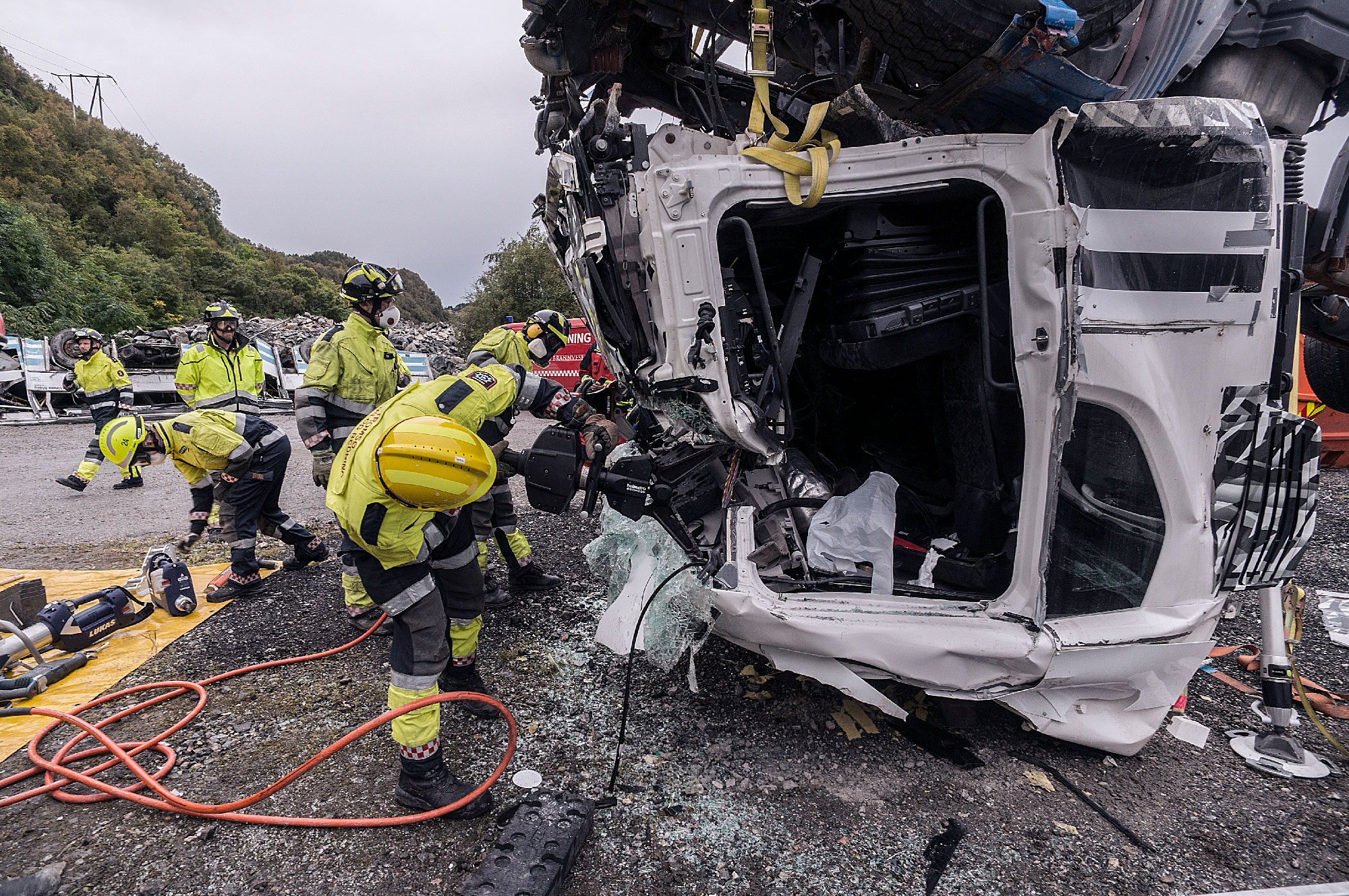 Using Scania cabs in heavy vehicle rescue training