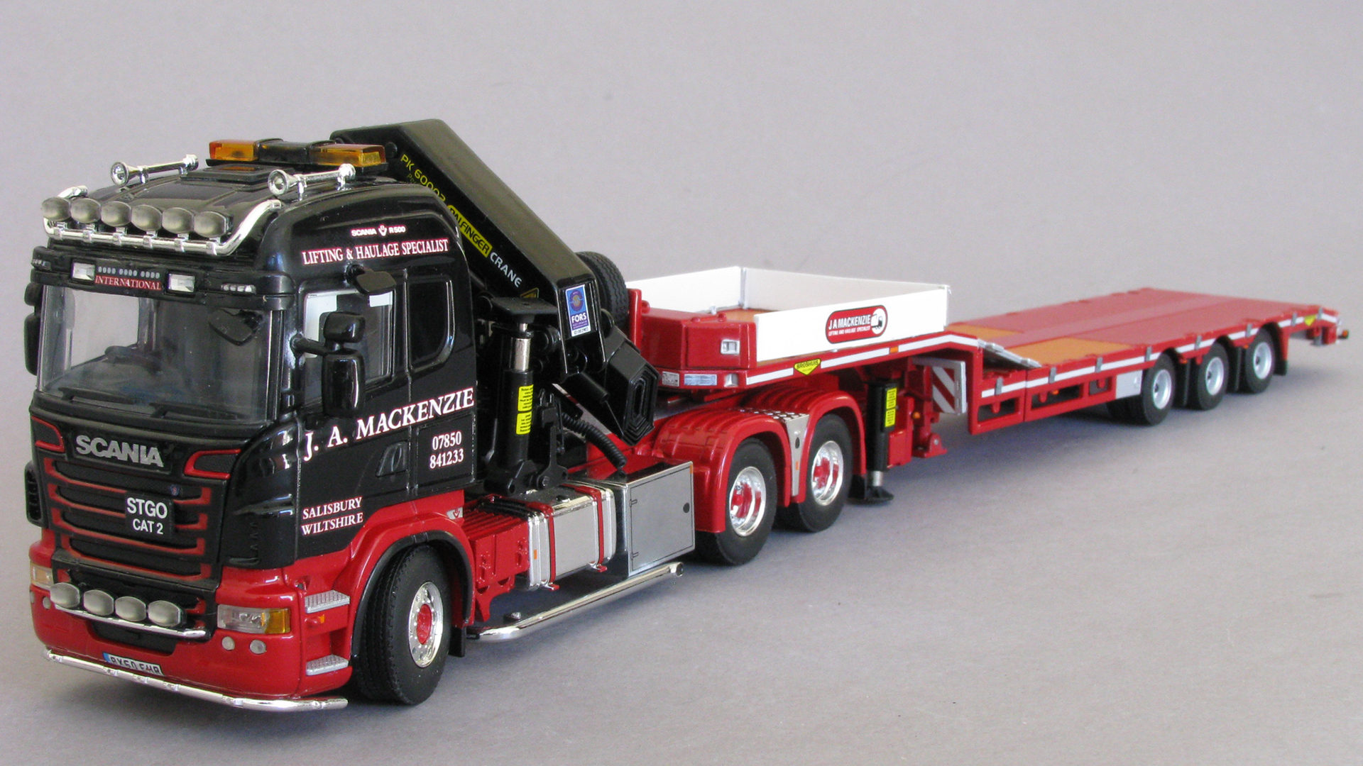 j a mackenzie model truck scania