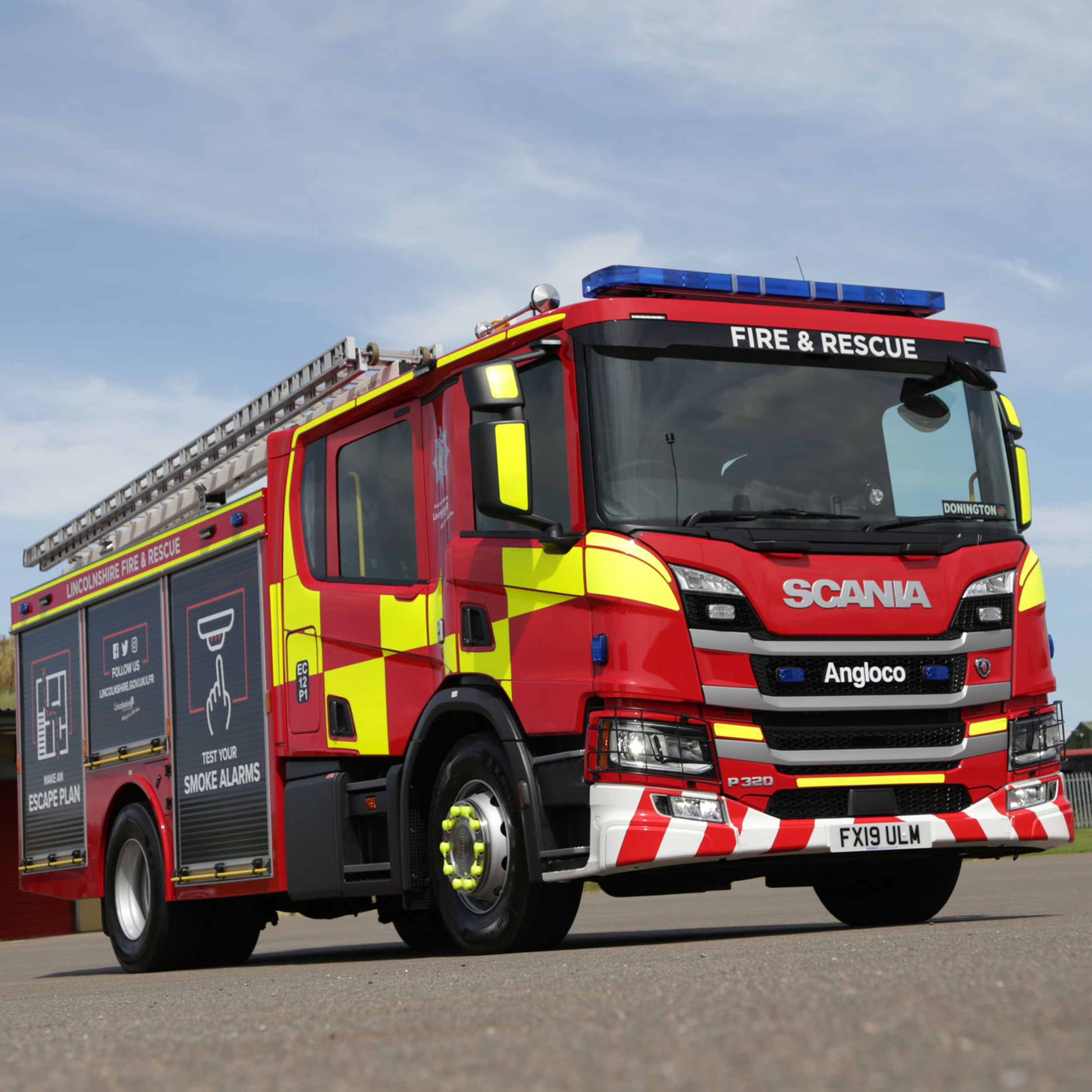 First of 33 Scania fire appliances delivered to Lincolnshire Fire and