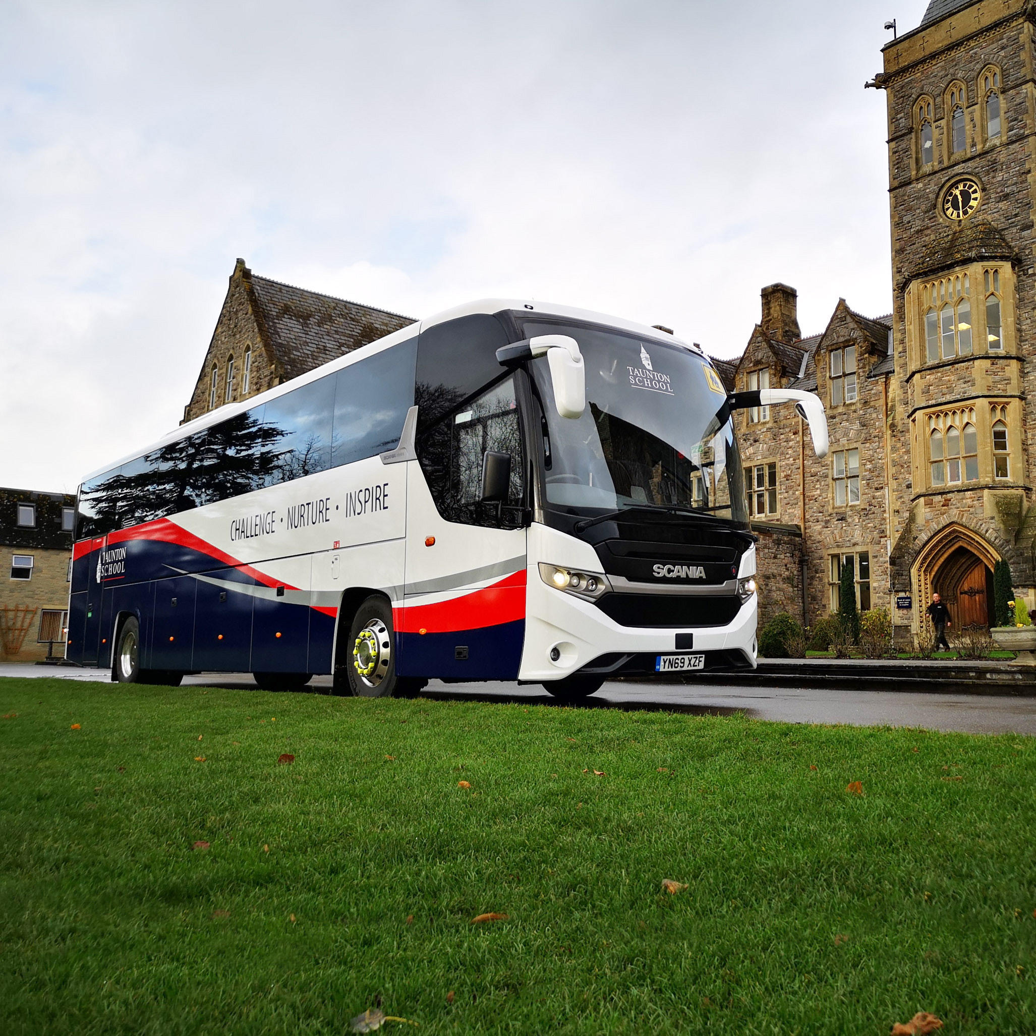 Taunton School takes delivery of the UK's first 57seat Scania