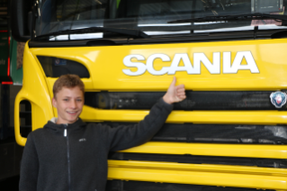 Jonas und Scania, ein Team das noch grosses vor hat.