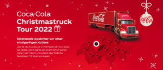Bekannt aus TV Werbung oder Live-Präsenz. Die Coca Cola Christmas Truck Tour.