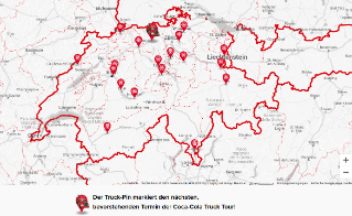 Le Coca-Cola Christmas Truck Tour peut être admiré à tous ces endroits.