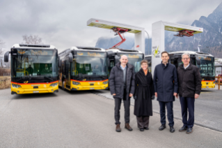Seit 30. Januar 2023 stehen die neuen Scania Battery Electric Vehicle (BEV) Ci-tywide LF Linienbusse zwischen Chur und Bad Ragaz im Einsatz.