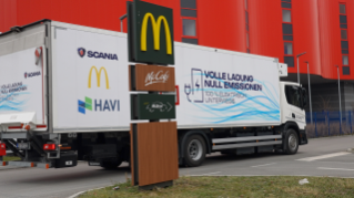 Scania E-Lkw begeistert HAVI und McDonald's