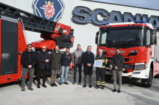 Veicolo antincendio Scania autoscala e autopompa - allestimento Rosenbauer