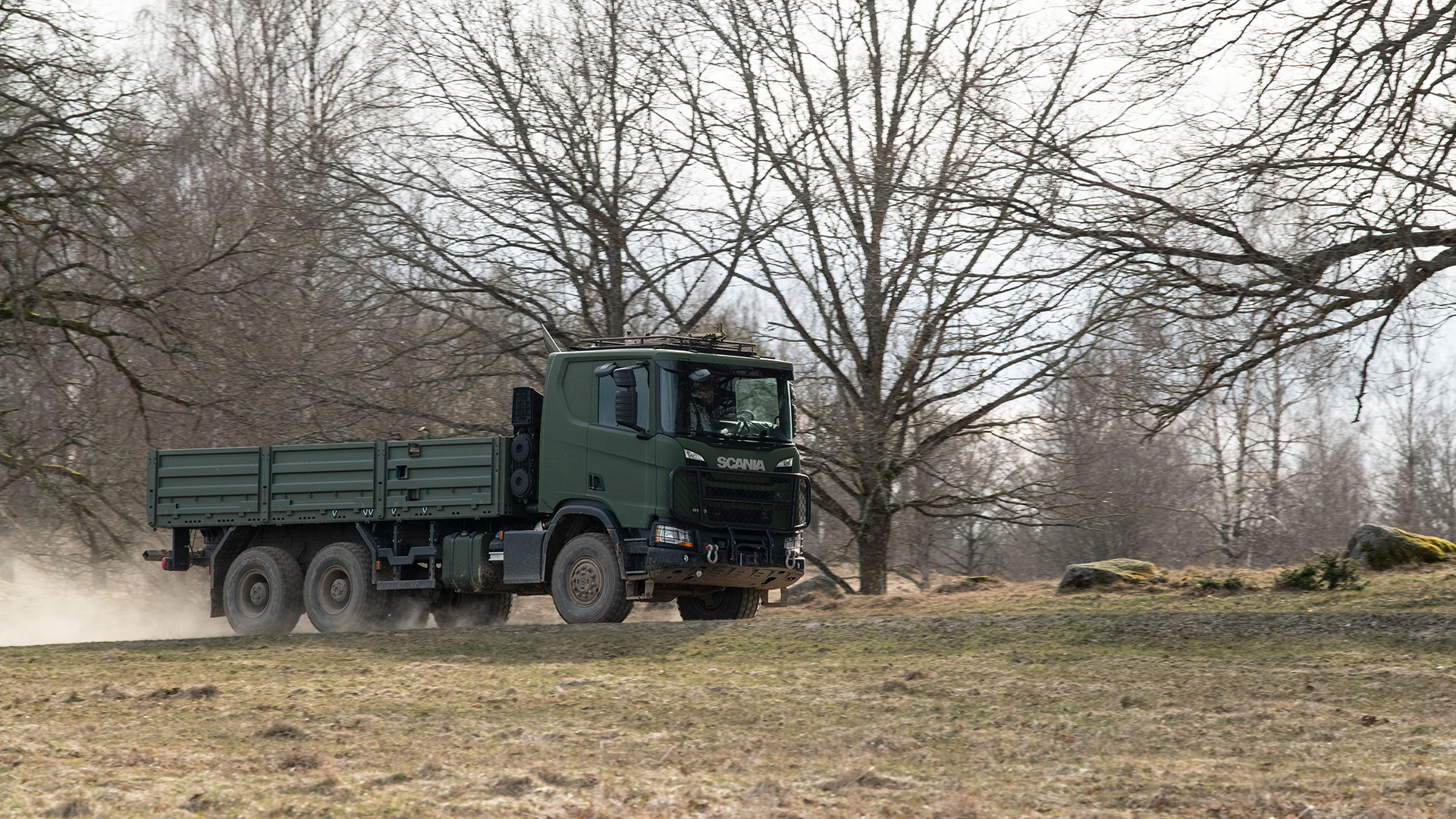 Scania R 500 6x6, flatbed.