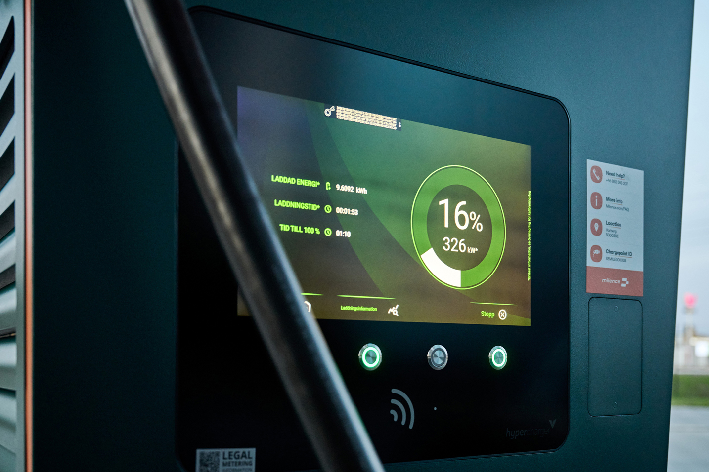 Session de recharge pour camion électrique