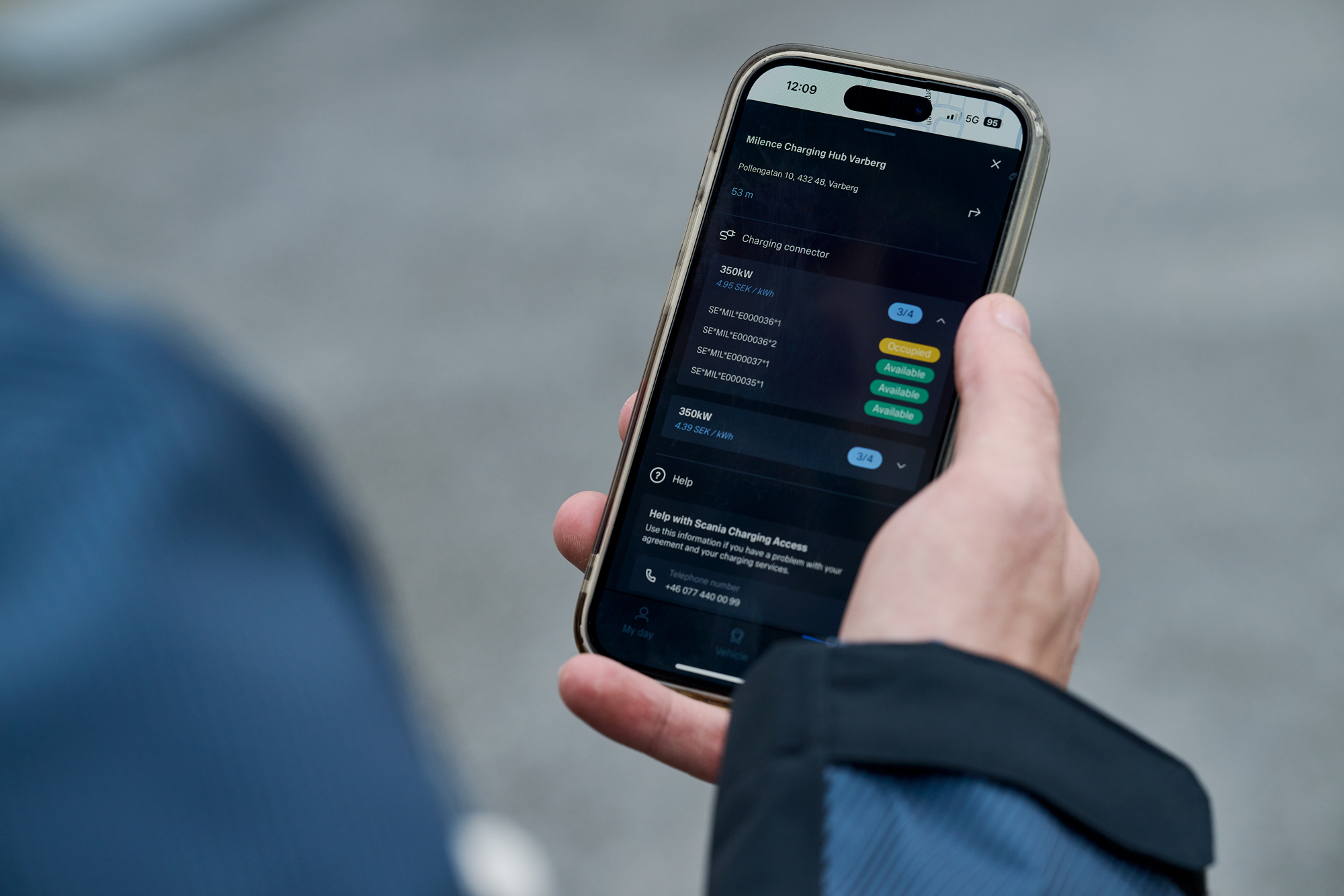 Application services numériques Scania sur portable