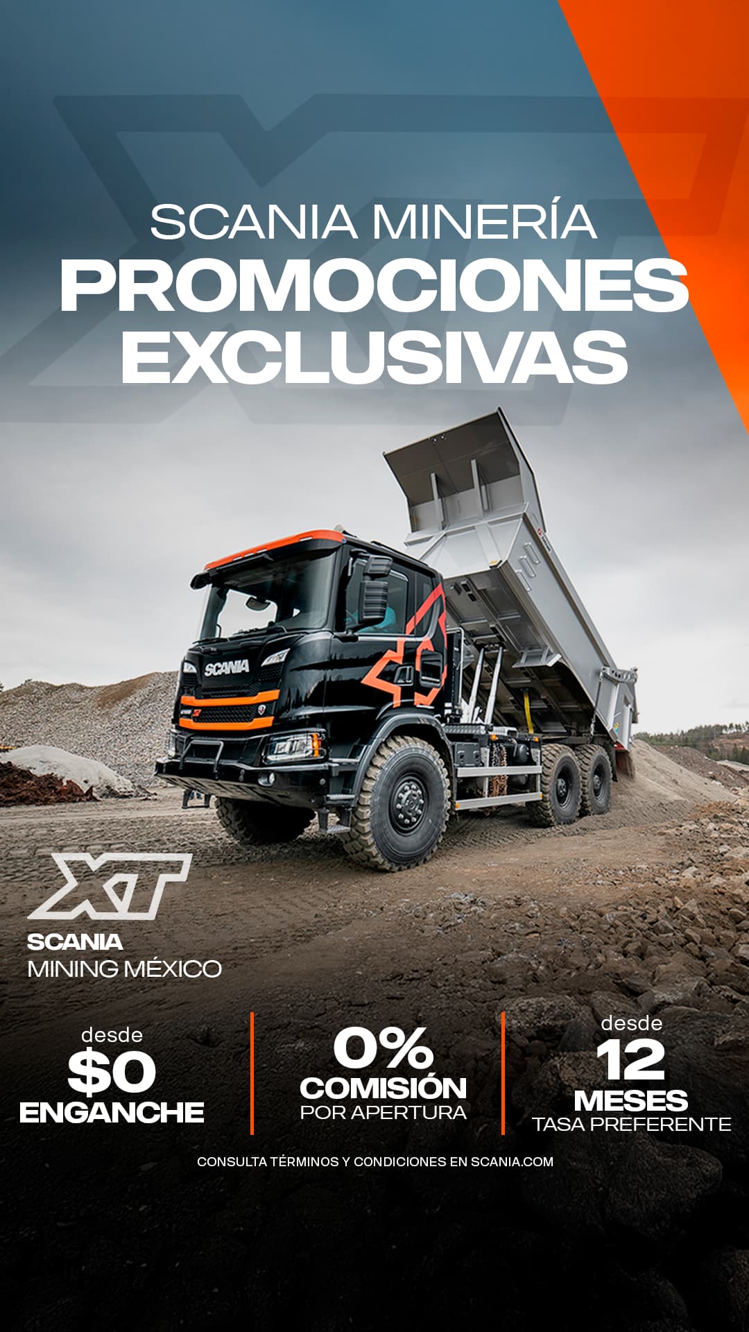 Promoción en camiones mineros Scania
