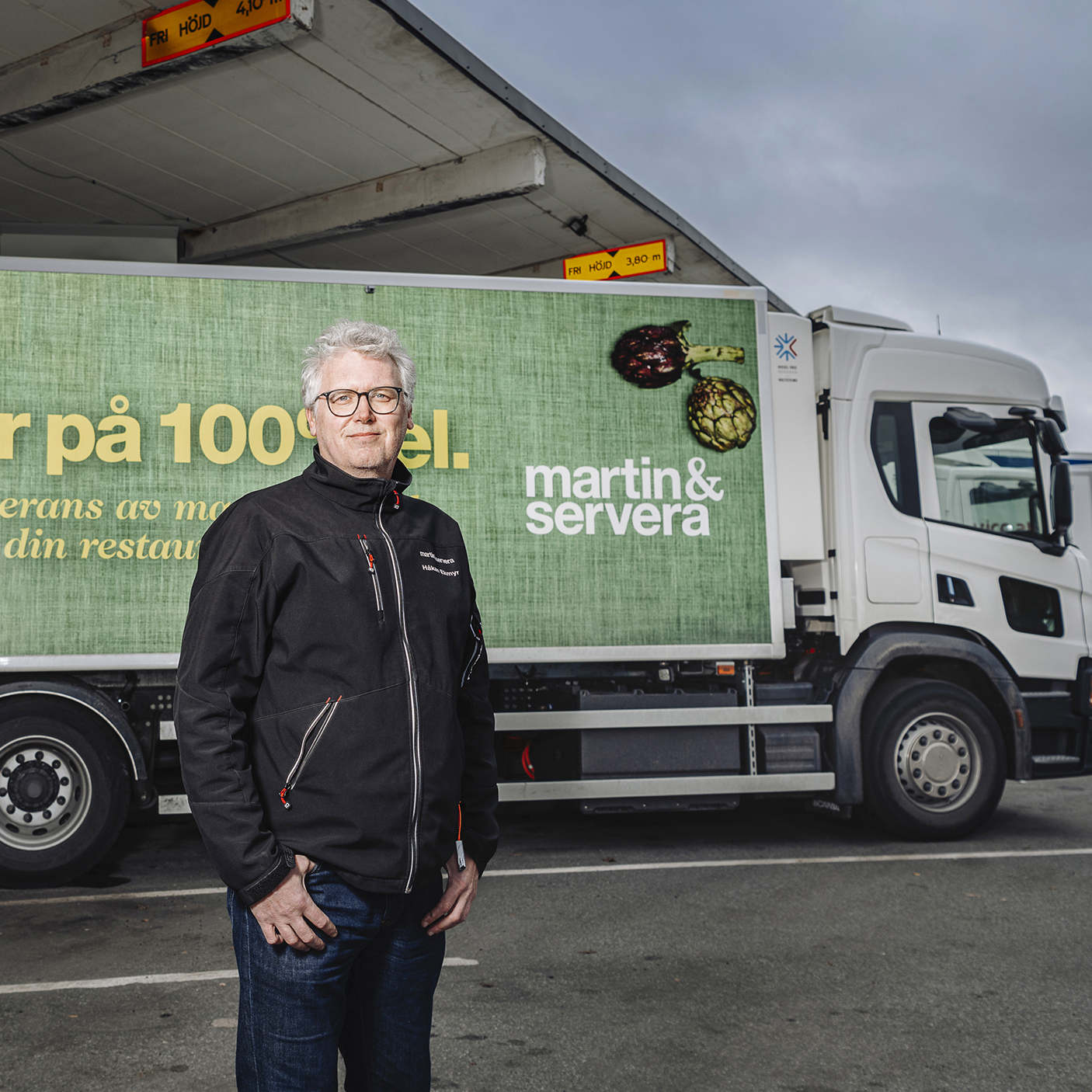 Scania ellastbil hos Martin & Servera