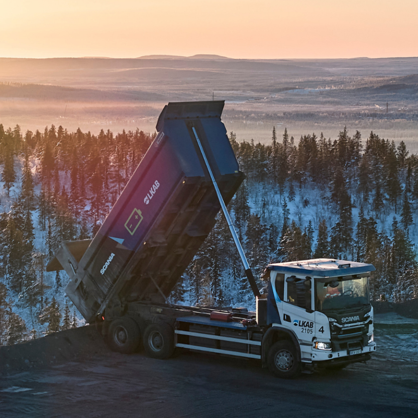 Scania XT eldrift i Kiruna