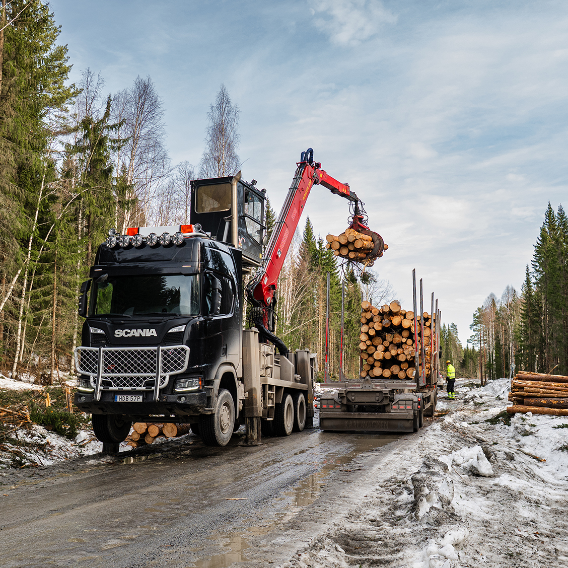Separatlastare i skogen