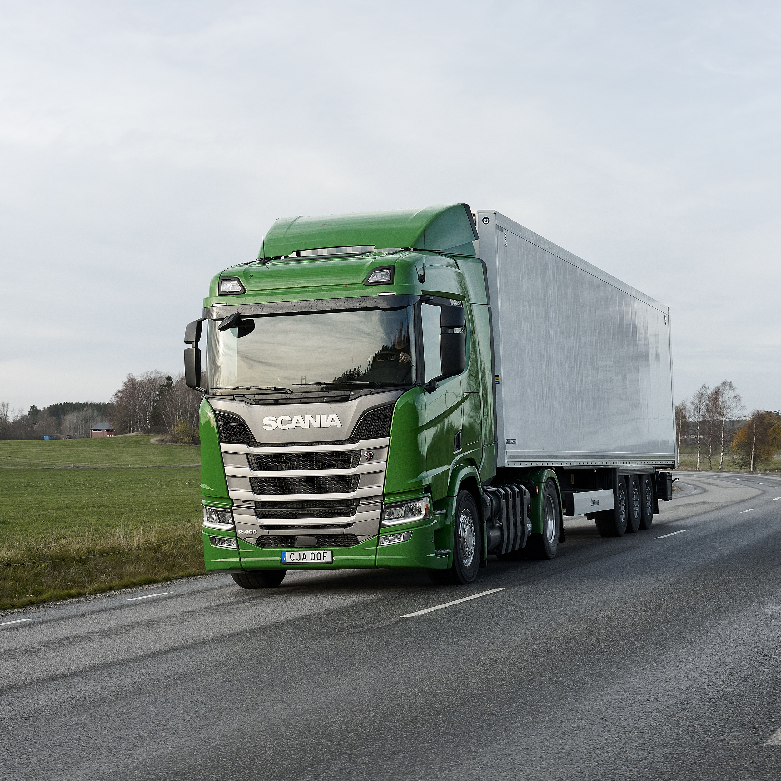 Gasdriven Scania lastbil