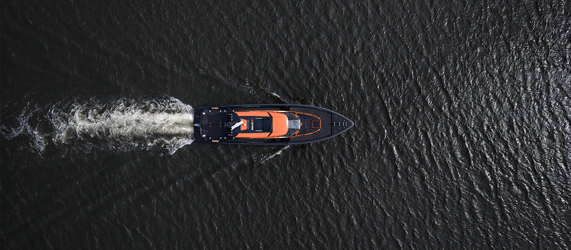 Boat, aerial view Boat, aerial view