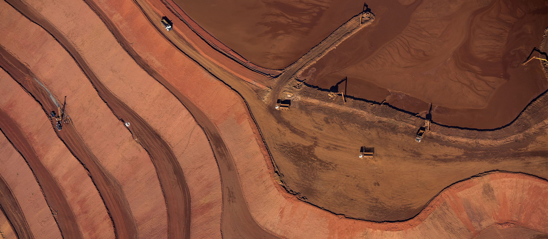 Aerial view, open cast mine Aerial view, open cast mine