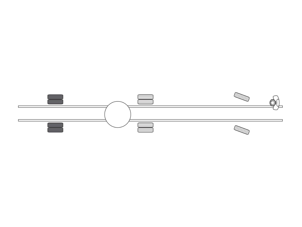 Axles configuration 6x2/2