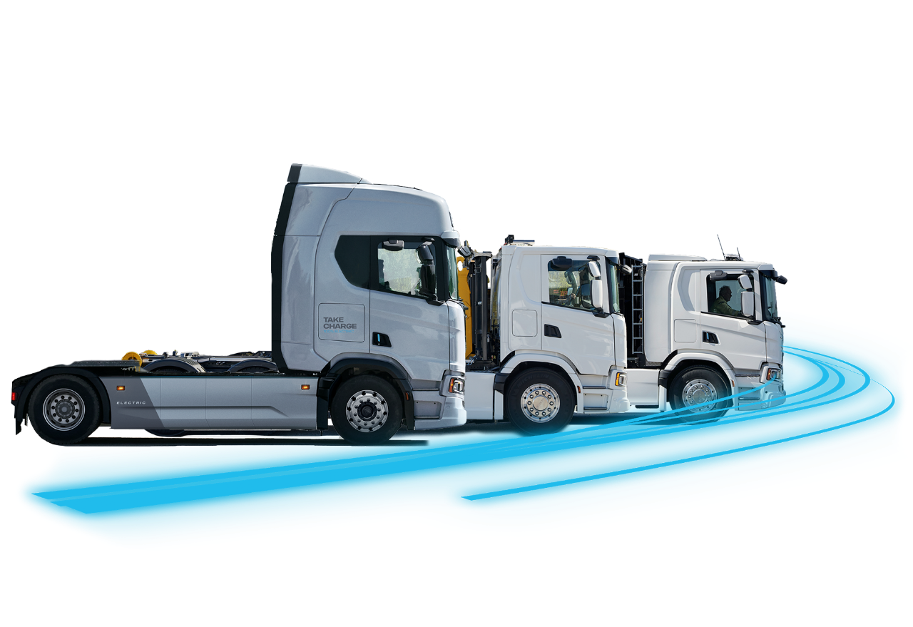 Drei Scania Rentfahrzeuge 