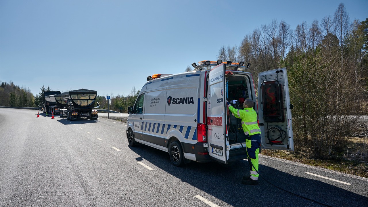 Servicetechniker von Scania Assistance
