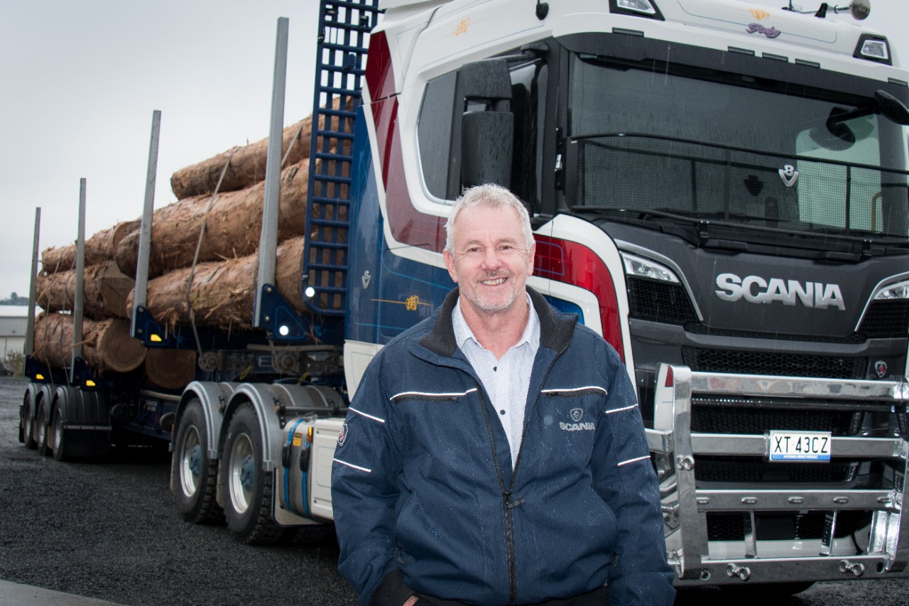 man in front of truck