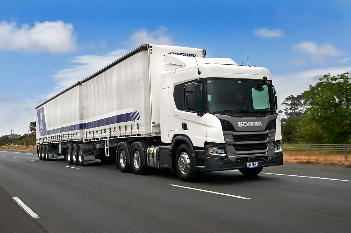 Truck on road