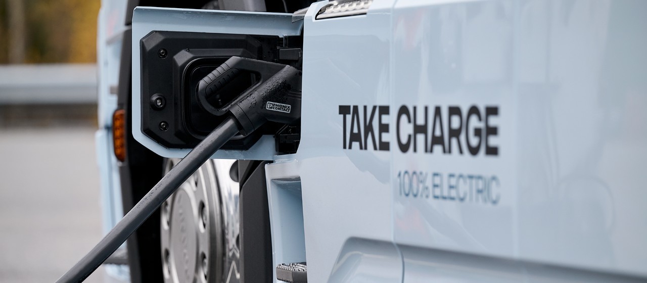 Charging electric truck