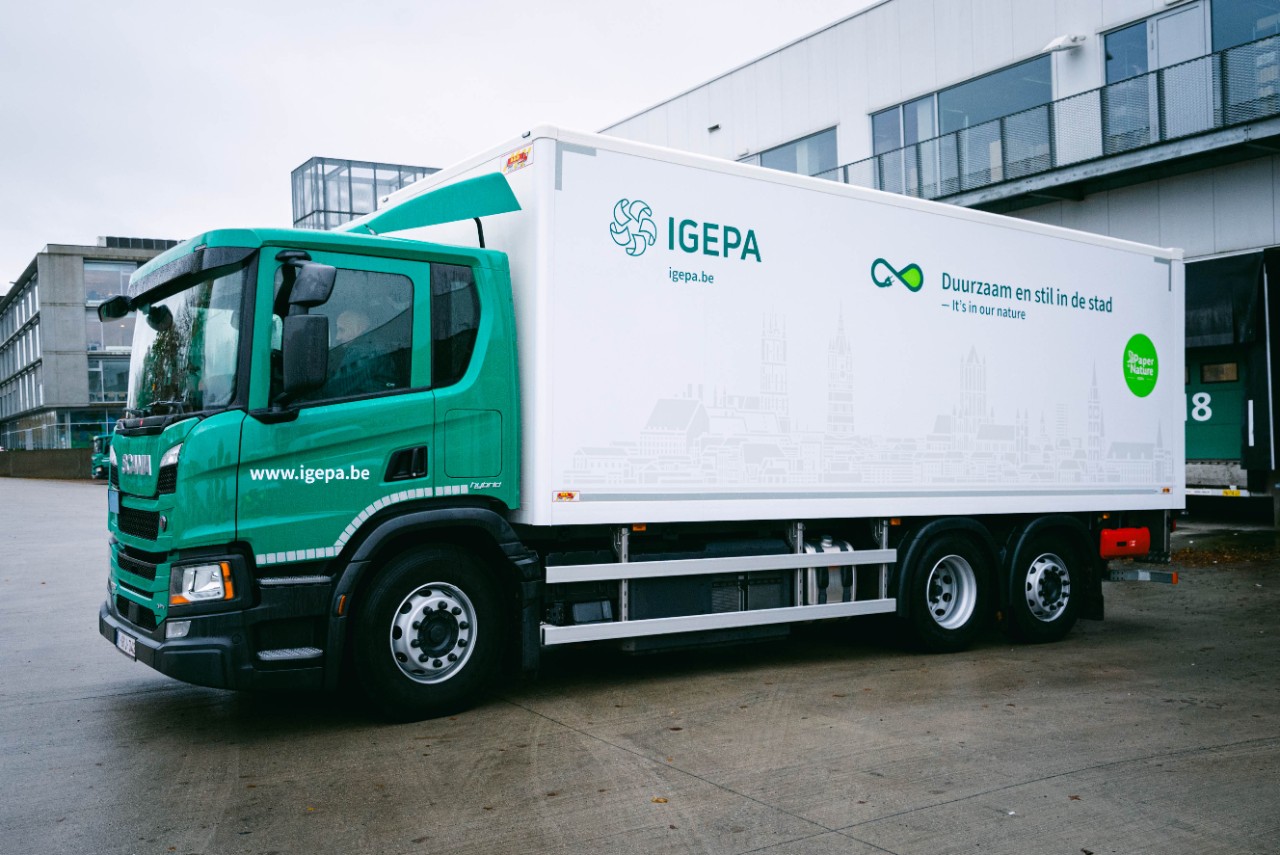 Igepa Belux en Scania maken Gent duurzamer en stiller