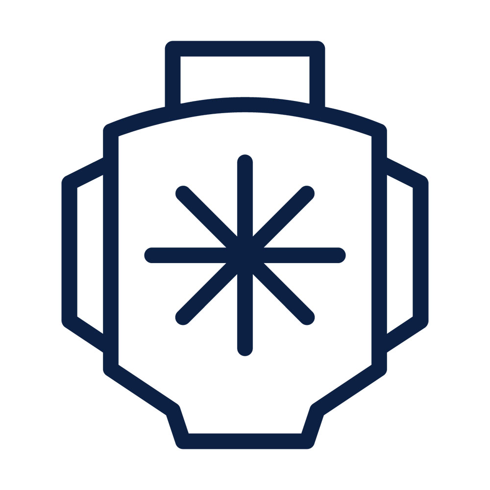 Pictogram voor de beste vermogensdichtheid in zijn klasse