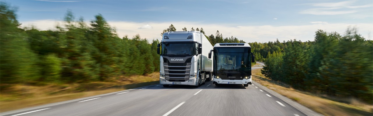 Caminhão e ônibus elétrico Scania