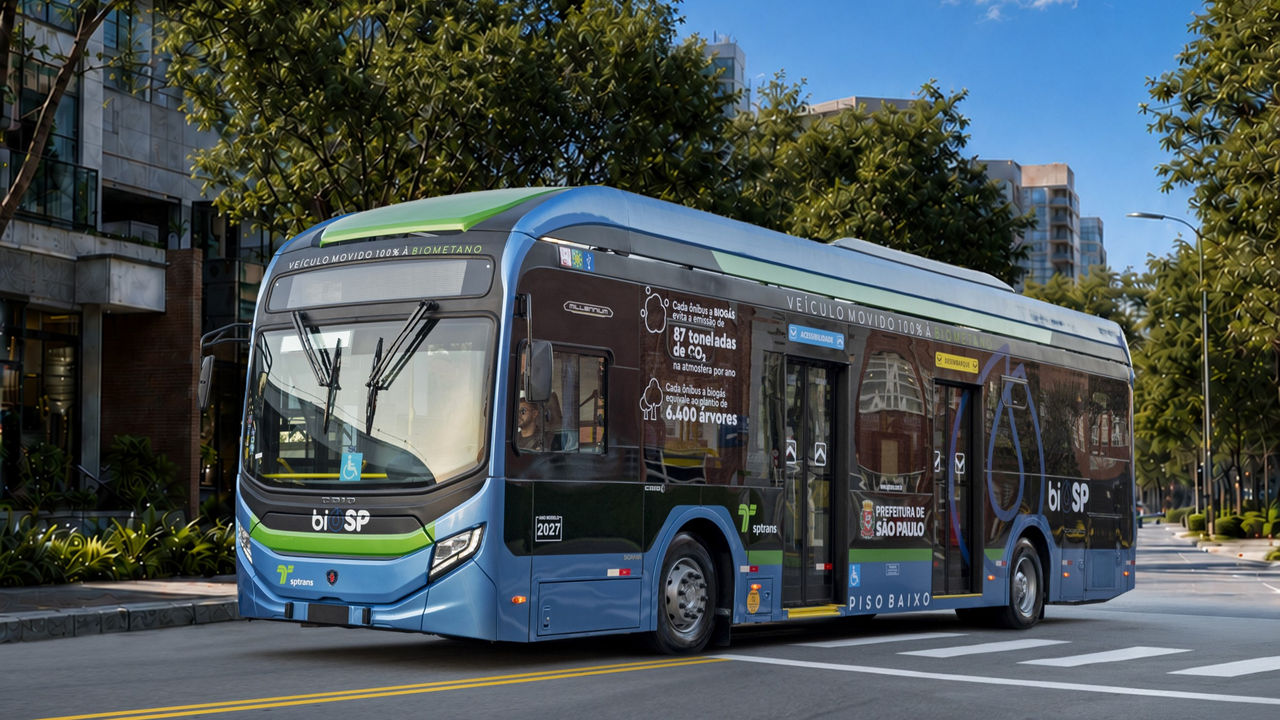 Onibus Scania a gás